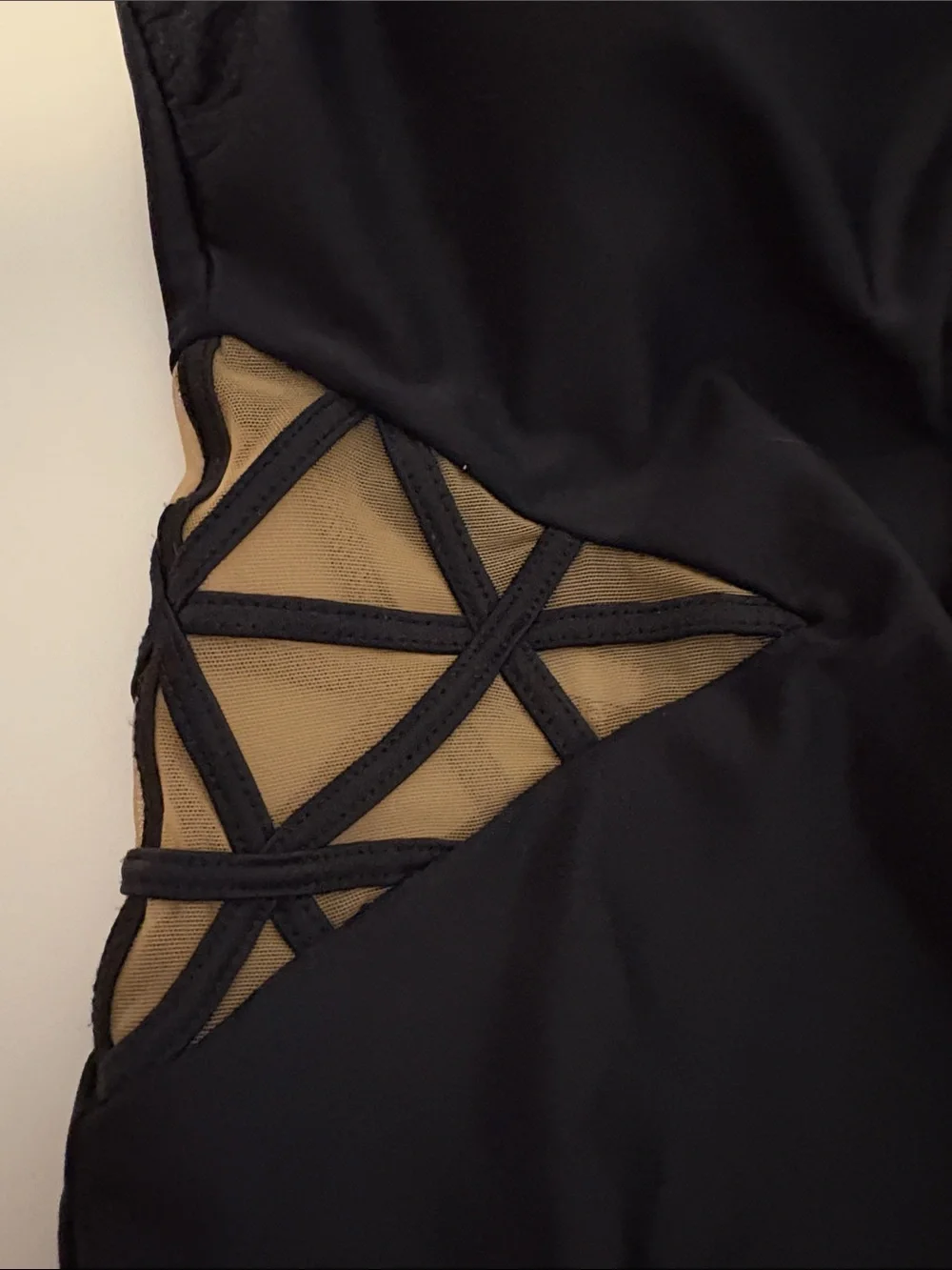 Gottex Black strappy one piece swimsuit